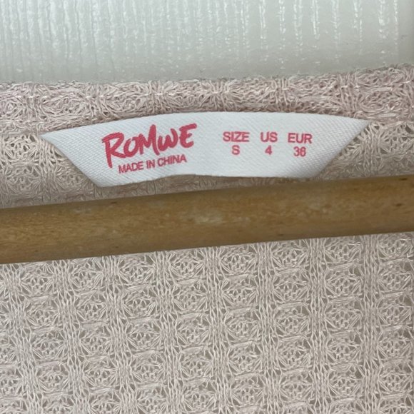 ROWME | Tan Long Sleeve Tie Front Crop Top | Size S - Picture 5 of 8